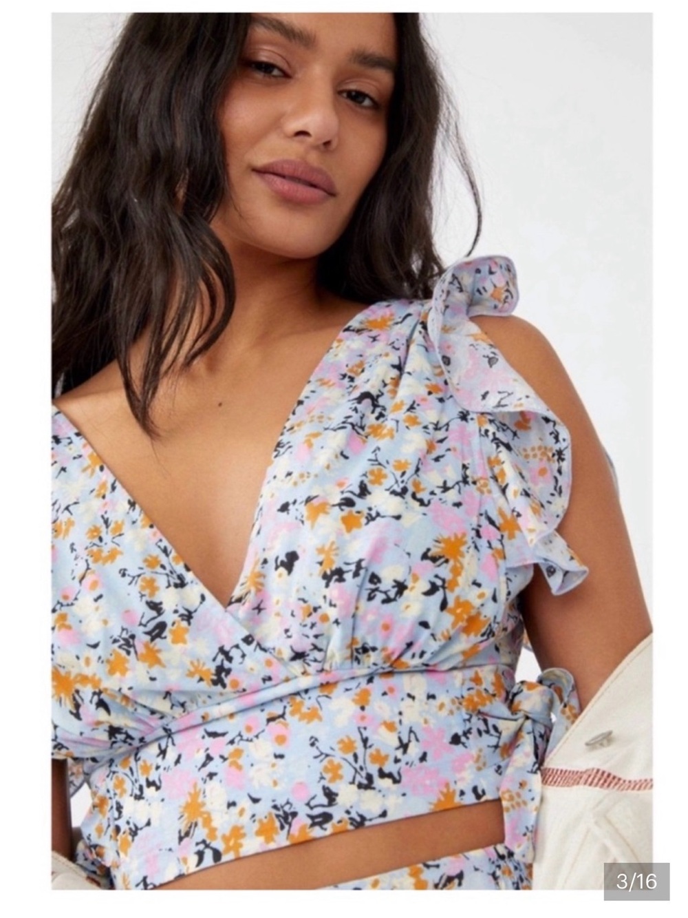 Free People Lavender Floral Ruffled Top and Maxi Skirt - Picture 8 of 8